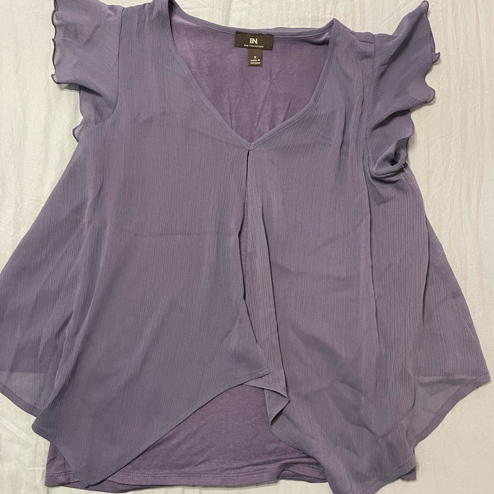 I.N. San Francisco Lavender Blouse